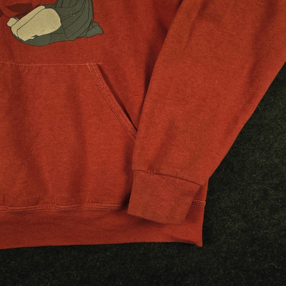 Y2K Inuyasha Men's Red Graphic Anime Streetwear Casual Oversized Hoodie Size L - Picture 9 of 10